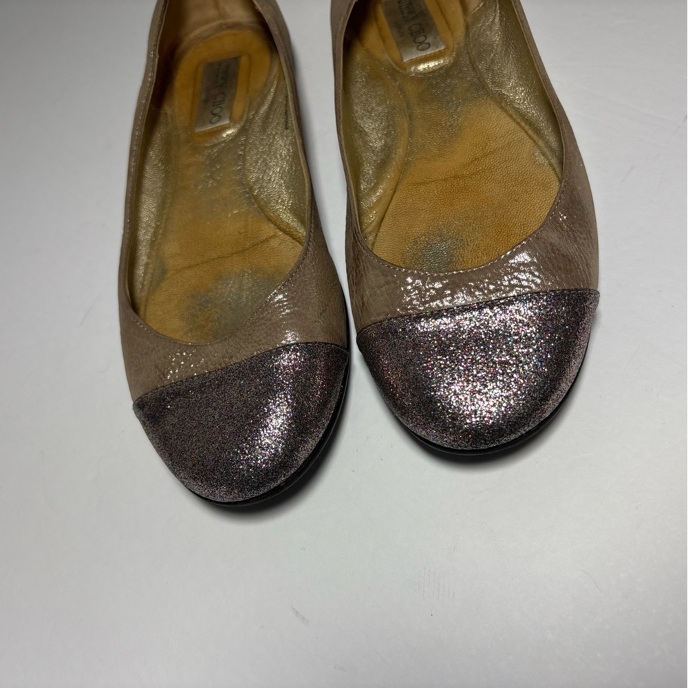Jimmy Choo Metallic Flats - Picture 2 of 12